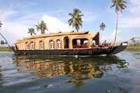 Luxury houseboat on backwaters of Kumarakom